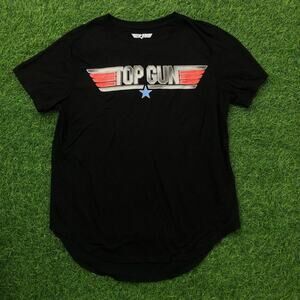 Women’s Black Top Gun Scoop Cut Graphic Tee